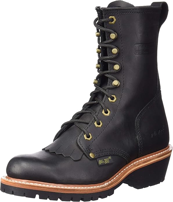 Ad Tec Mens 10in Fireman Logger Certified Work Boots